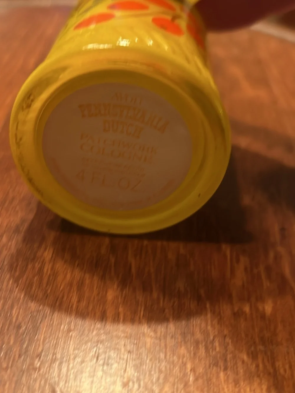 Pennsylvania Dutch Ceramic cologne with Fruit Motif